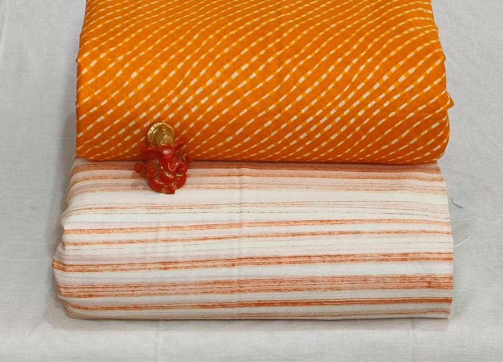 Pure cotton top and bottom set (2.5 mtr top, 2.5 mtr bottom)