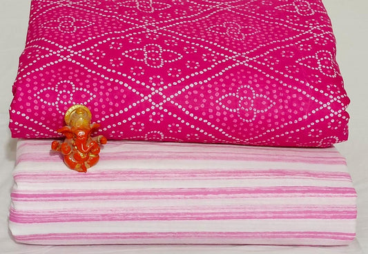 Pure cotton top and bottom set (2.5 mtr top, 2.5 mtr bottom)