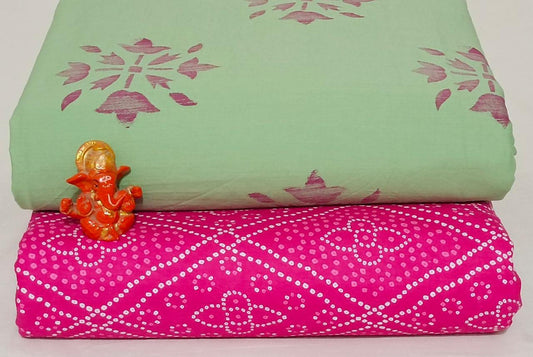 Pure cotton top and bottom set (2.5 mtr top, 2.5 mtr bottom)