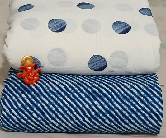 Pure cotton top and bottom set (2.5 mtr top, 2.5 mtr bottom)