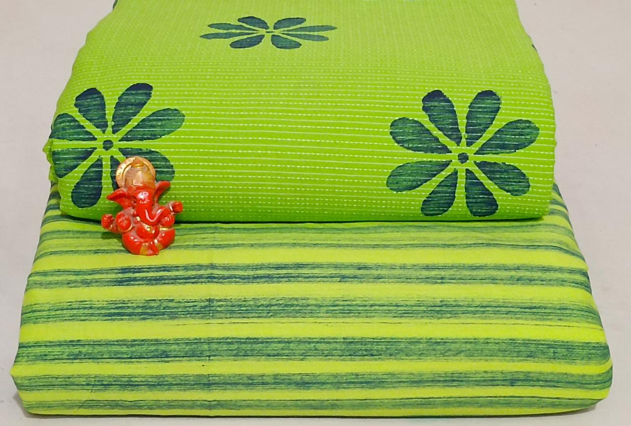 Pure cotton top and bottom set (2.5 mtr top, 2.5 mtr bottom)