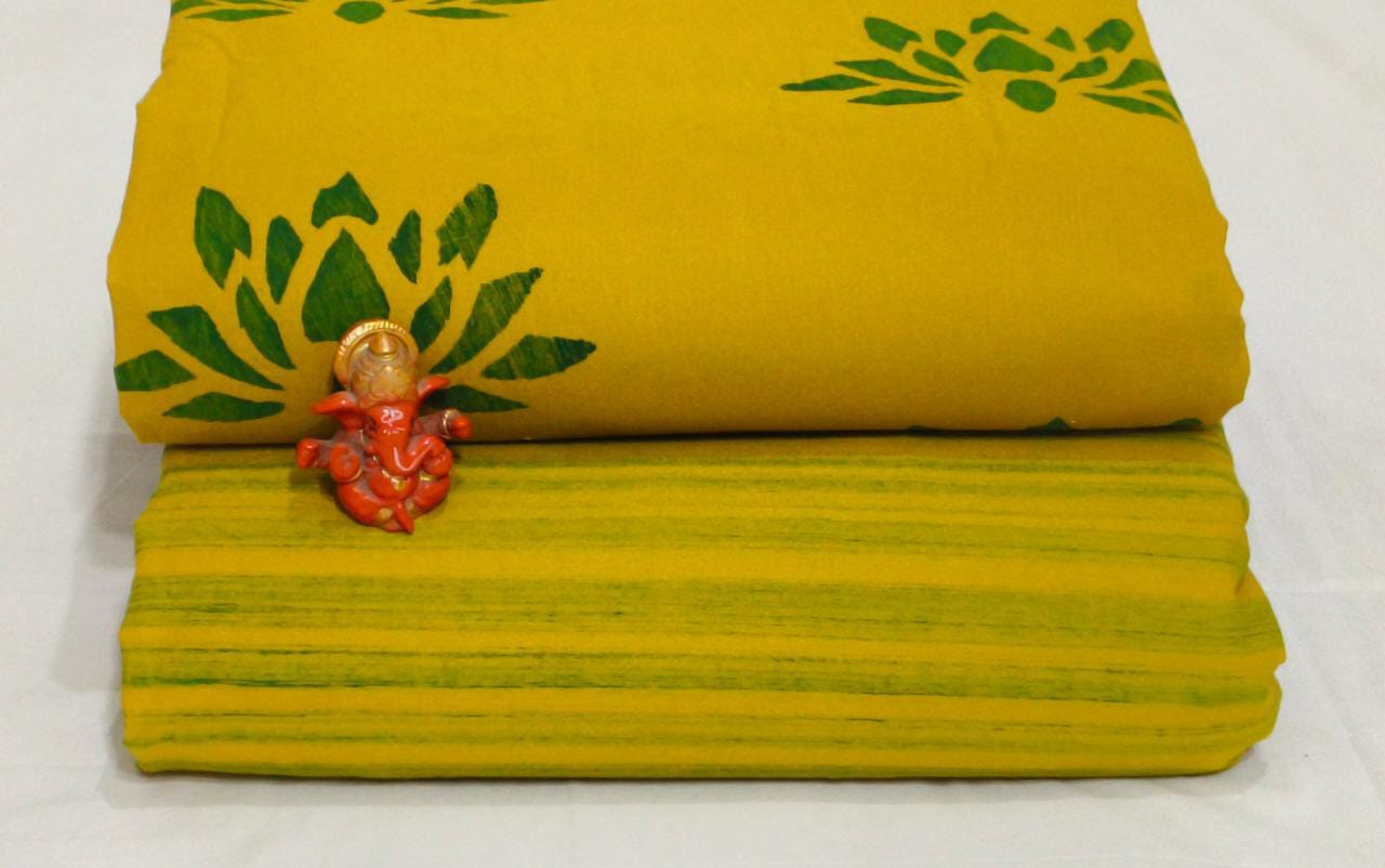 Pure cotton top and bottom set (2.5 mtr top, 2.5 mtr bottom)