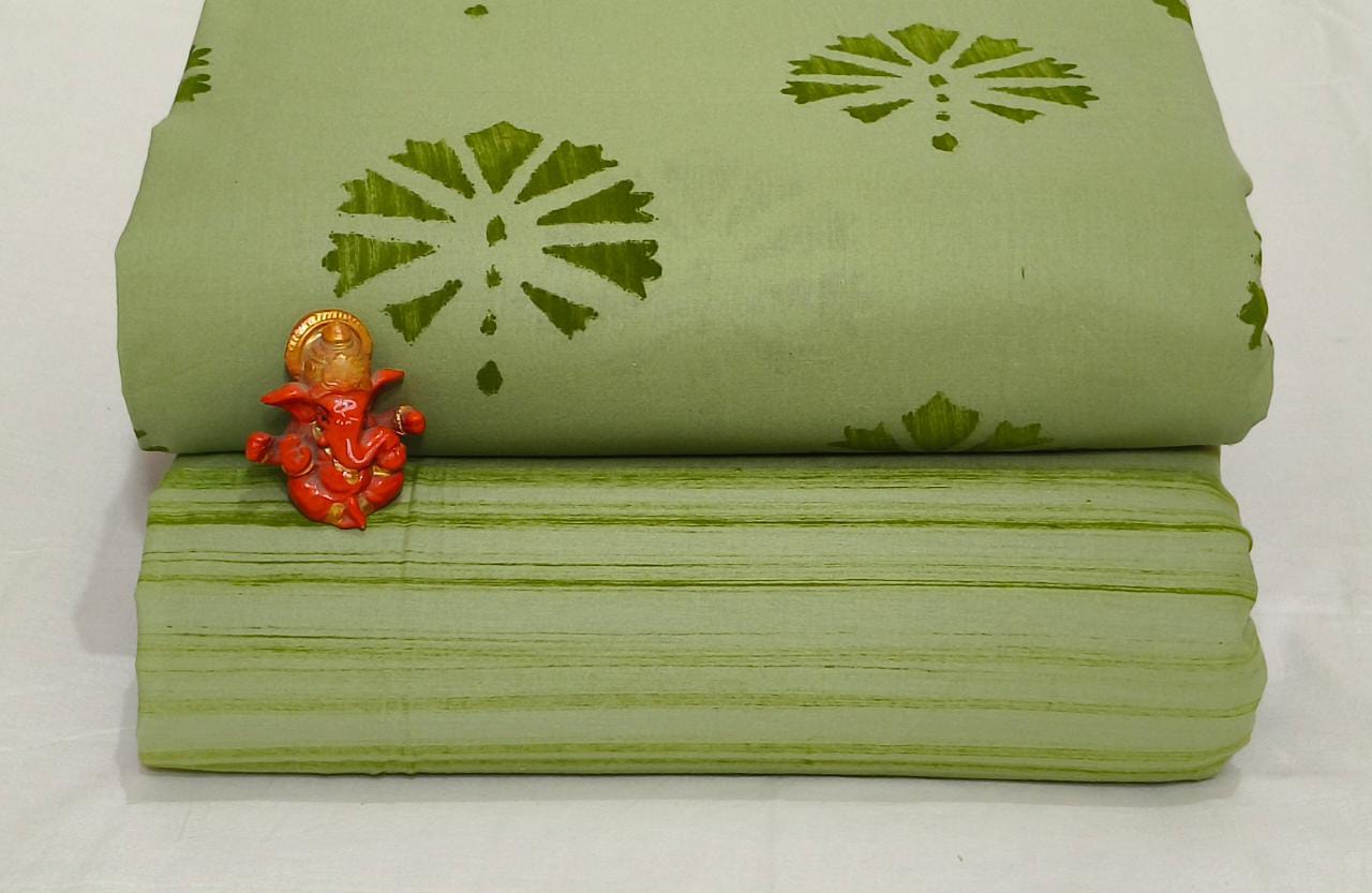 Pure cotton top and bottom set (2.5 mtr top, 2.5 mtr bottom)