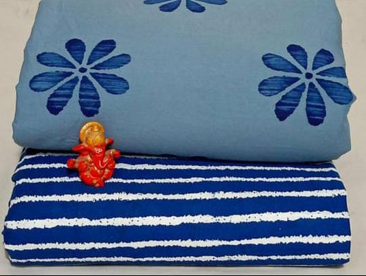 Pure cotton top and bottom set (2.5 mtr top, 2.5 mtr bottom)