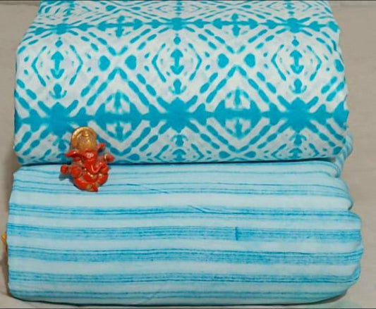 Pure cotton top and bottom set (2.5 mtr top, 2.5 mtr bottom)