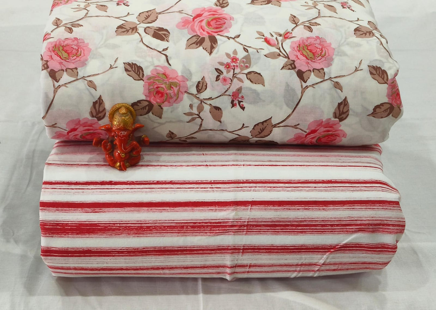 Pure cotton top and bottom set (2.5 mtr top, 2.5 mtr bottom)