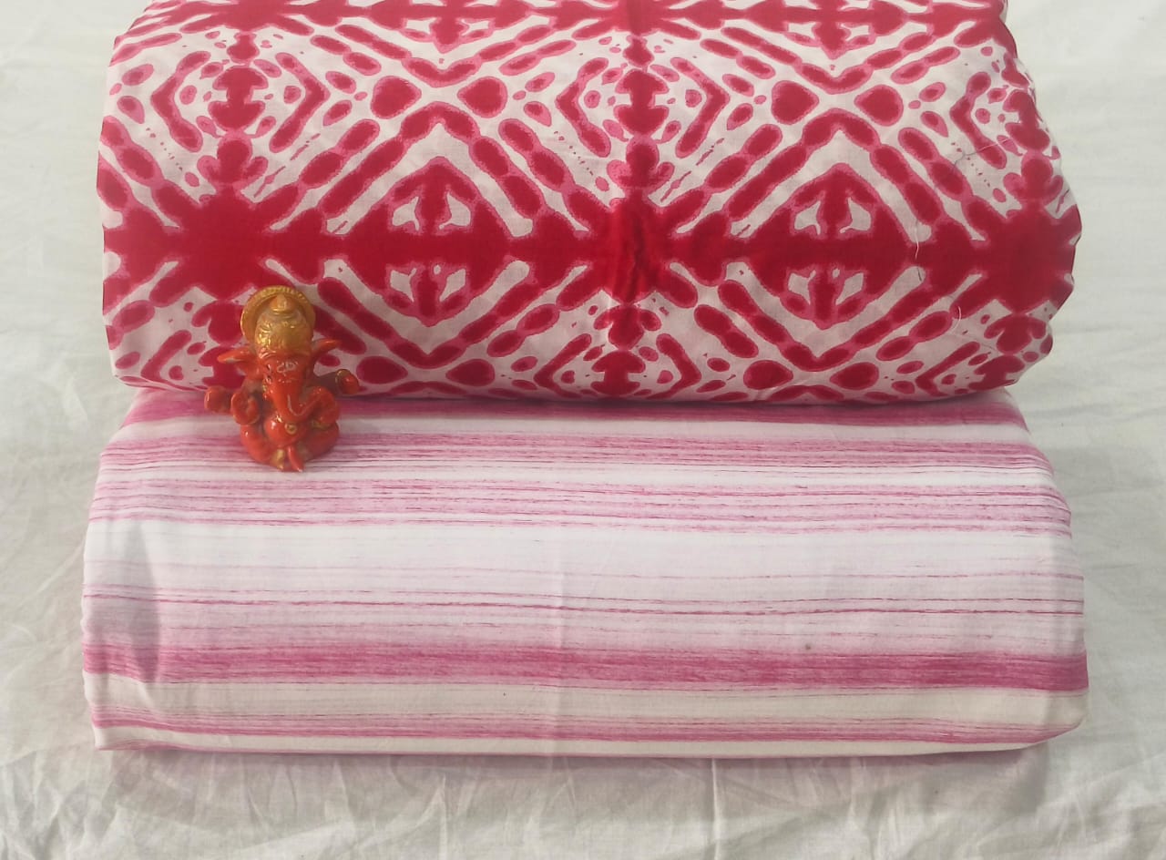 Pure cotton top and bottom set (2.5 mtr top, 2.5 mtr bottom)