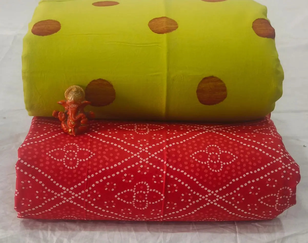 Pure cotton top and bottom set (2.5 mtr top, 2.5 mtr bottom)