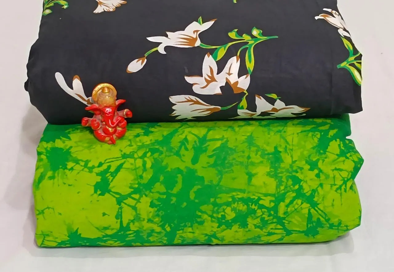 Pure cotton top and bottom set (2.5 mtr top, 2.5 mtr bottom)