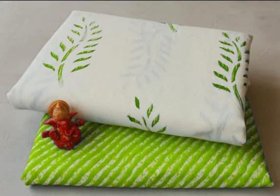 Pure cotton top and bottom set (2.5 mtr top, 2.5 mtr bottom)