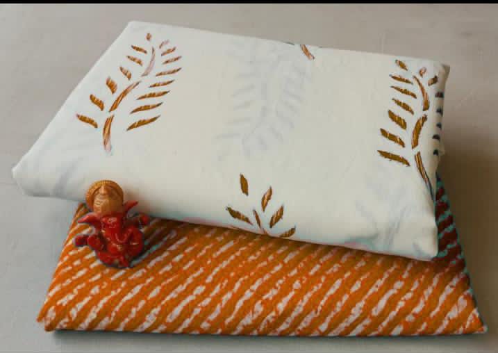 Pure cotton top and bottom set (2.5 mtr top, 2.5 mtr bottom)