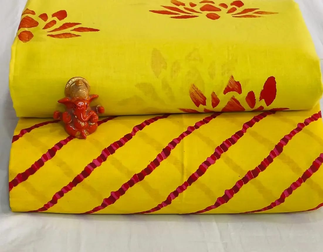 Pure cotton top and bottom set (2.5 mtr top, 2.5 mtr bottom)