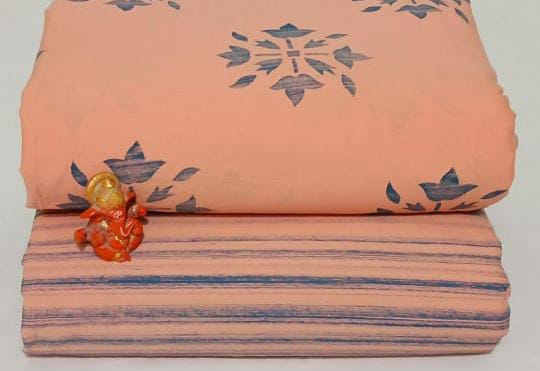 Pure cotton top and bottom set (2.5 mtr top, 2.5 mtr bottom)