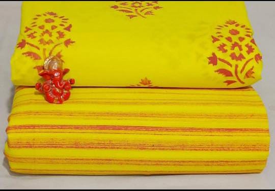 Pure cotton top and bottom set (2.5 mtr top, 2.5 mtr bottom)