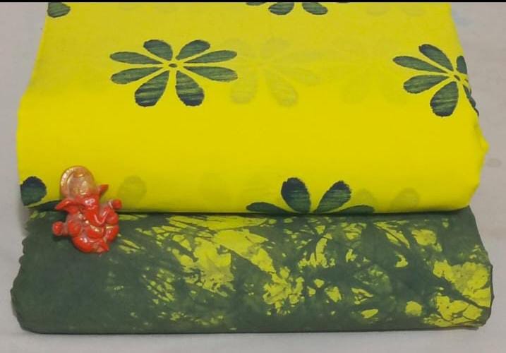 Pure cotton top and bottom set (2.5 mtr top, 2.5 mtr bottom)