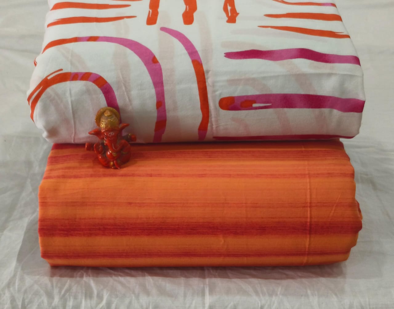 Pure cotton top and bottom set (2.5 mtr top, 2.5 mtr bottom)