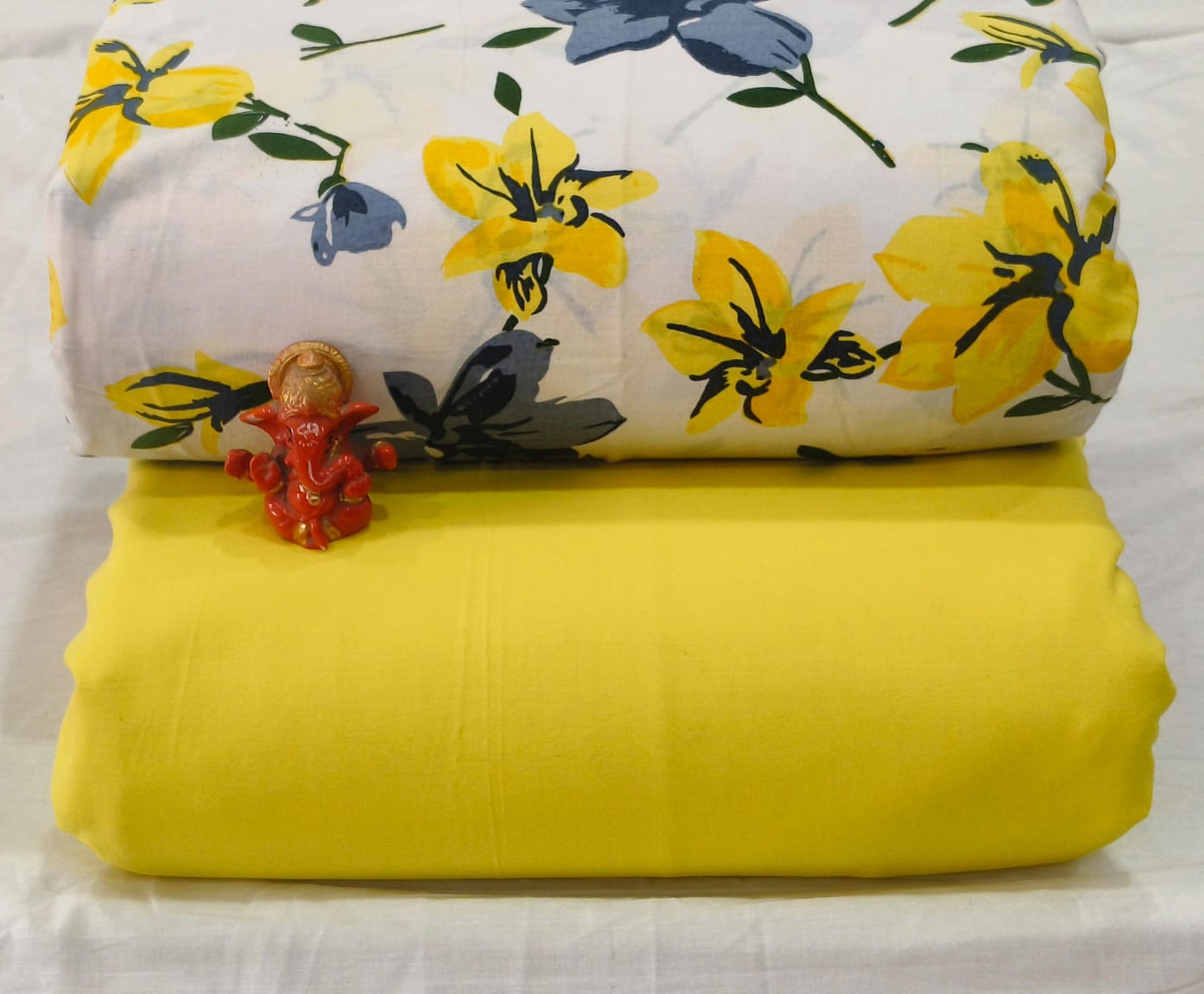 Pure cotton top and bottom set (2.5 mtr top, 2.5 mtr bottom)