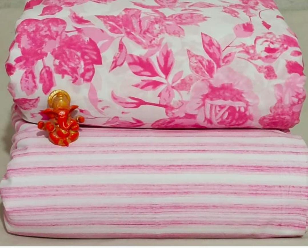 Pure cotton top and bottom set (2.5 mtr top, 2.5 mtr bottom)