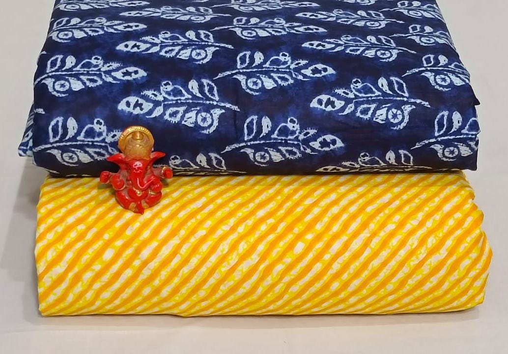 Pure cotton top and bottom set (2.5 mtr top, 2.5 mtr bottom)