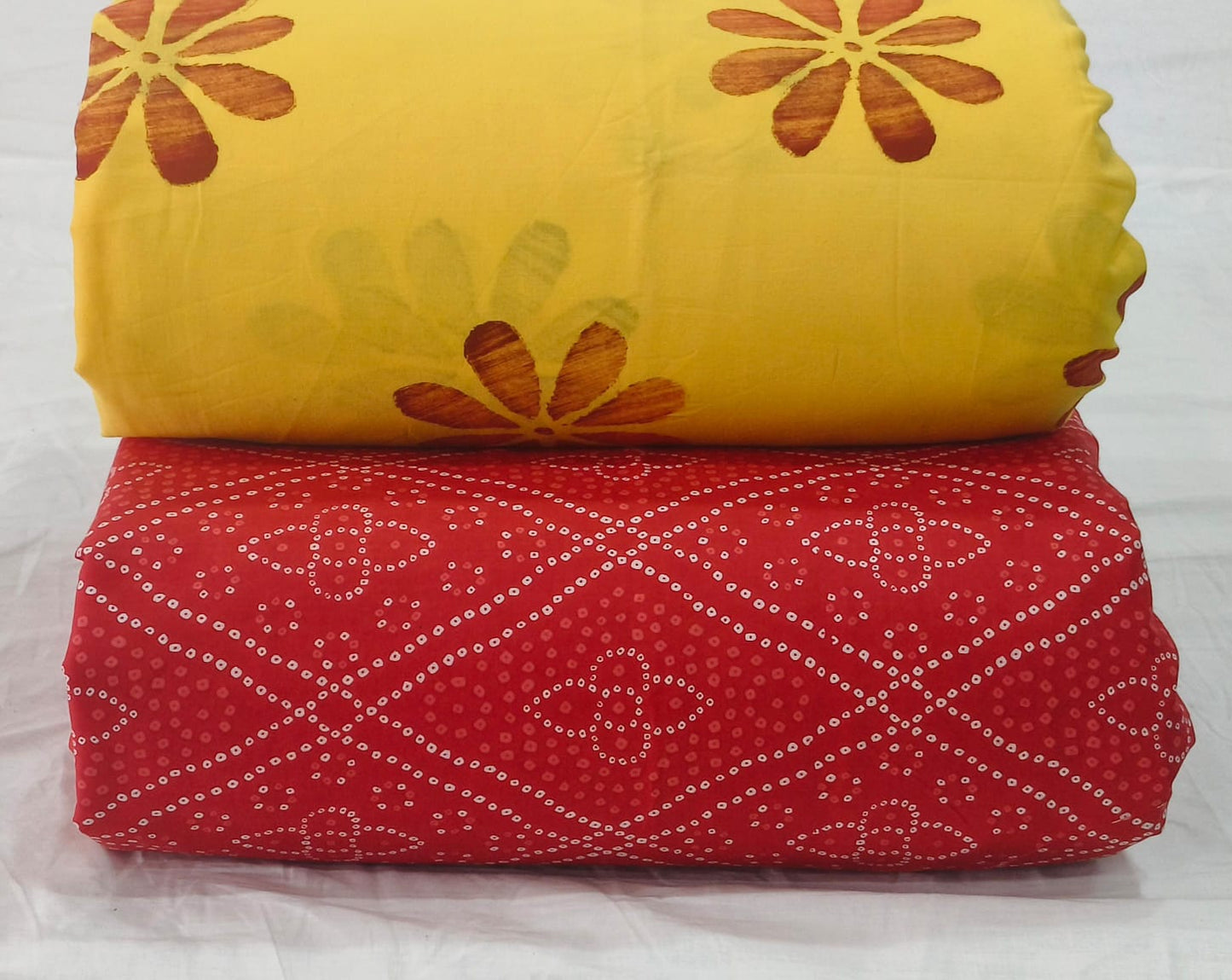 Pure cotton top and bottom set (2.5 mtr top, 2.5 mtr bottom)