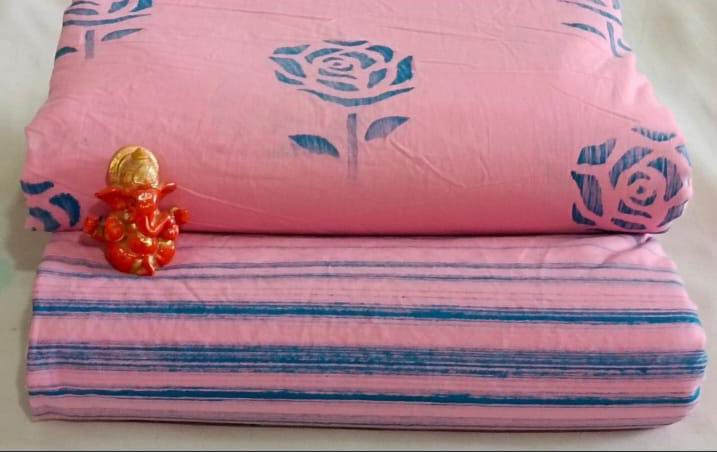 Pure cotton top and bottom set (2.5 mtr top, 2.5 mtr bottom)