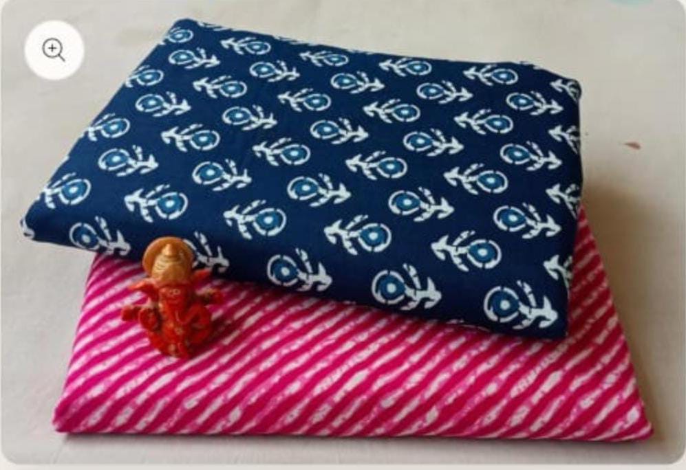 Pure cotton top and bottom set (2.5 mtr top, 2.5 mtr bottom)