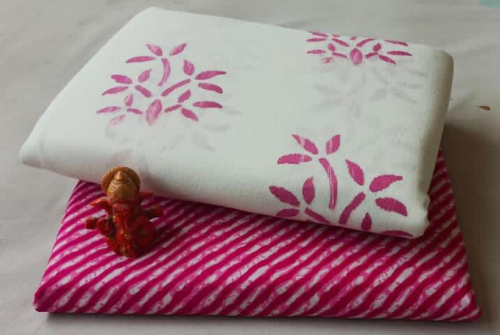 Pure cotton top and bottom set (2.5 mtr top, 2.5 mtr bottom)
