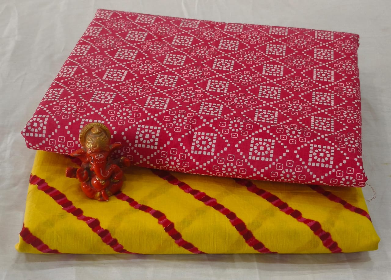 Pure cotton top and bottom set (2.5 mtr top, 2.5 mtr bottom)