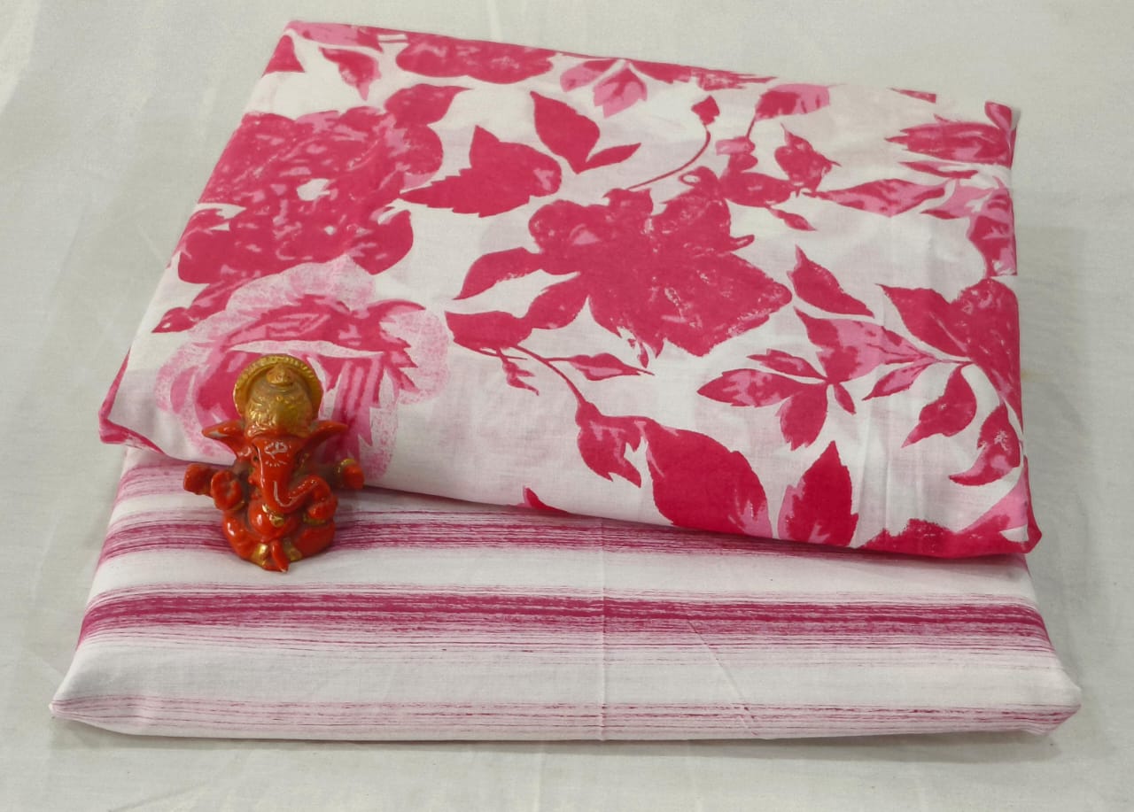 Pure cotton top and bottom set (2.5 mtr top, 2.5 mtr bottom)