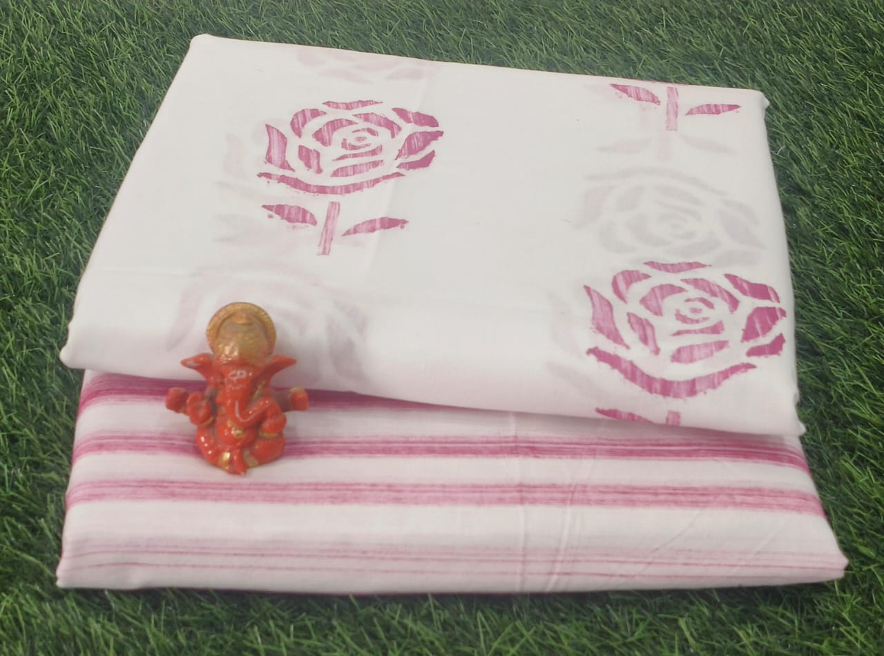 Pure cotton top and bottom set (2.5 mtr top, 2.5 mtr bottom)