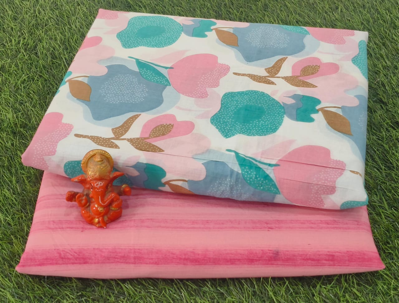 Pure cotton top and bottom set (2.5 mtr top, 2.5 mtr bottom)