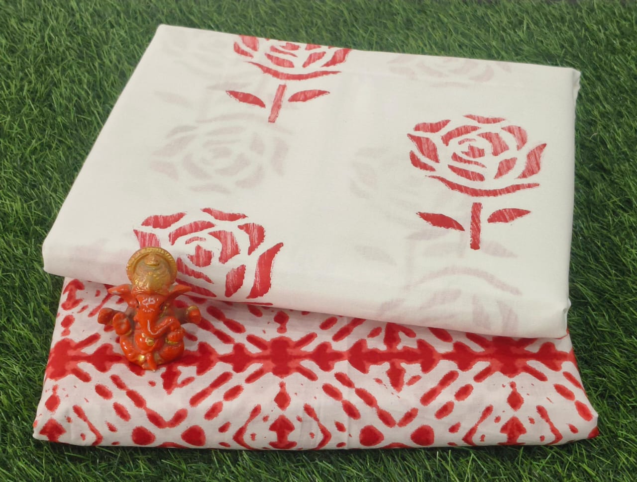 Pure cotton top and bottom set (2.5 mtr top, 2.5 mtr bottom)