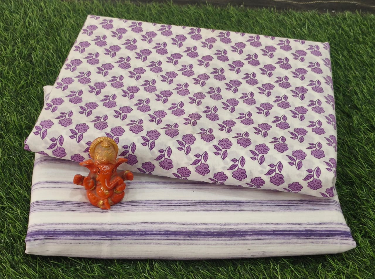 Pure cotton top and bottom set (2.5 mtr top, 2.5 mtr bottom)
