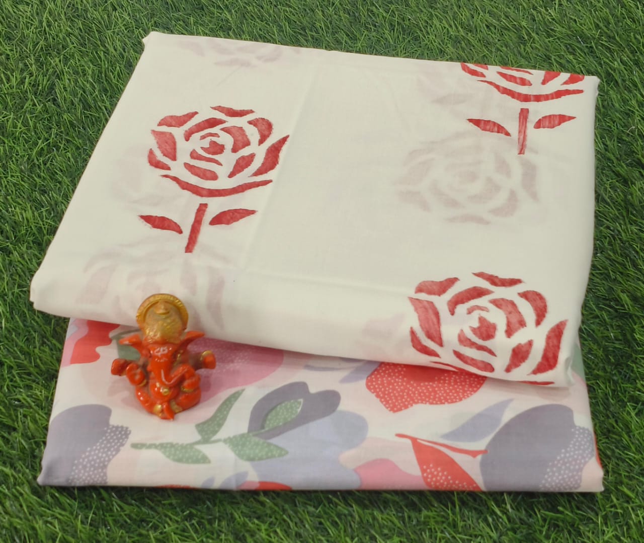 Pure cotton top and bottom set (2.5 mtr top, 2.5 mtr bottom)