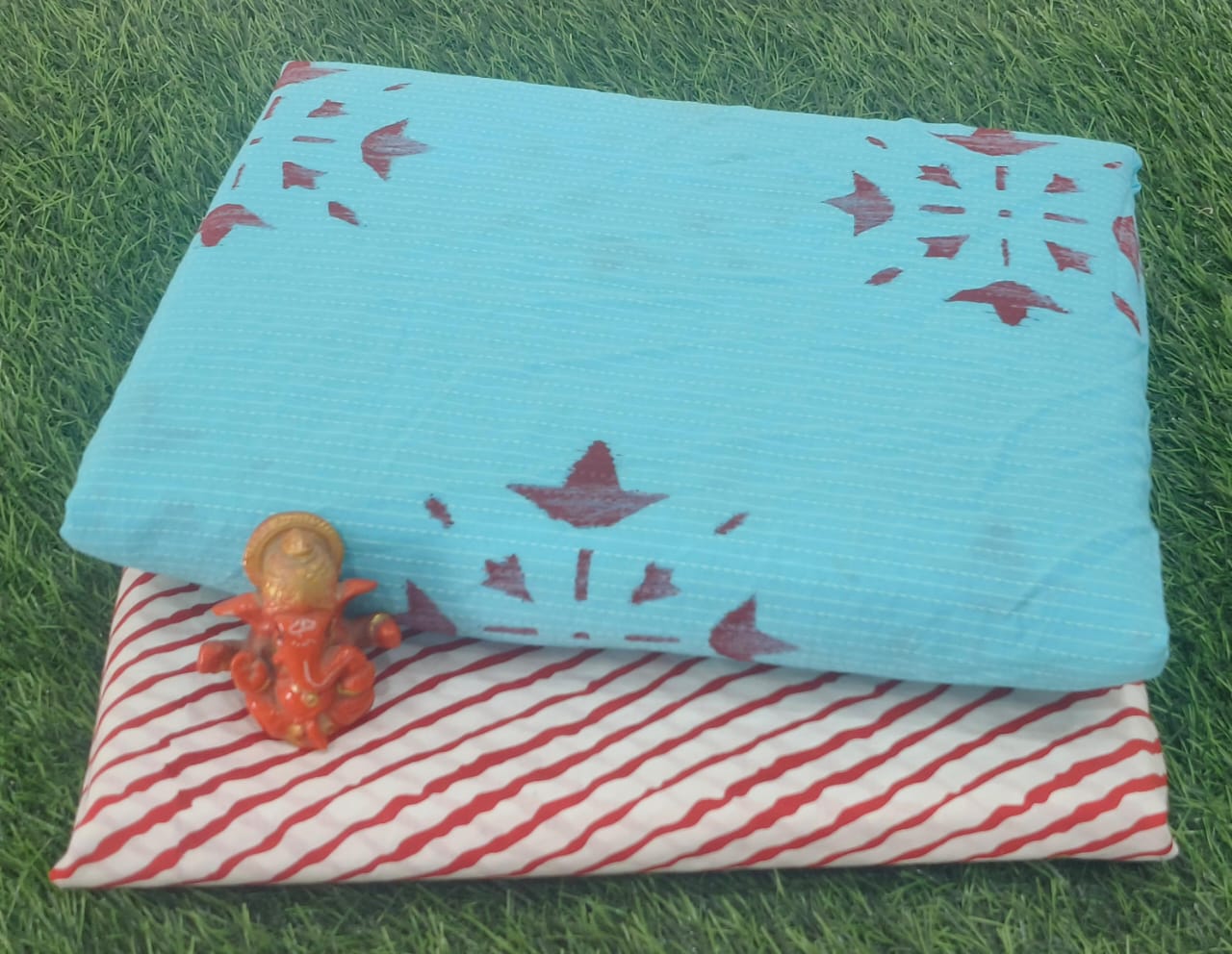 Pure cotton top and bottom set (2.5 mtr top, 2.5 mtr bottom)
