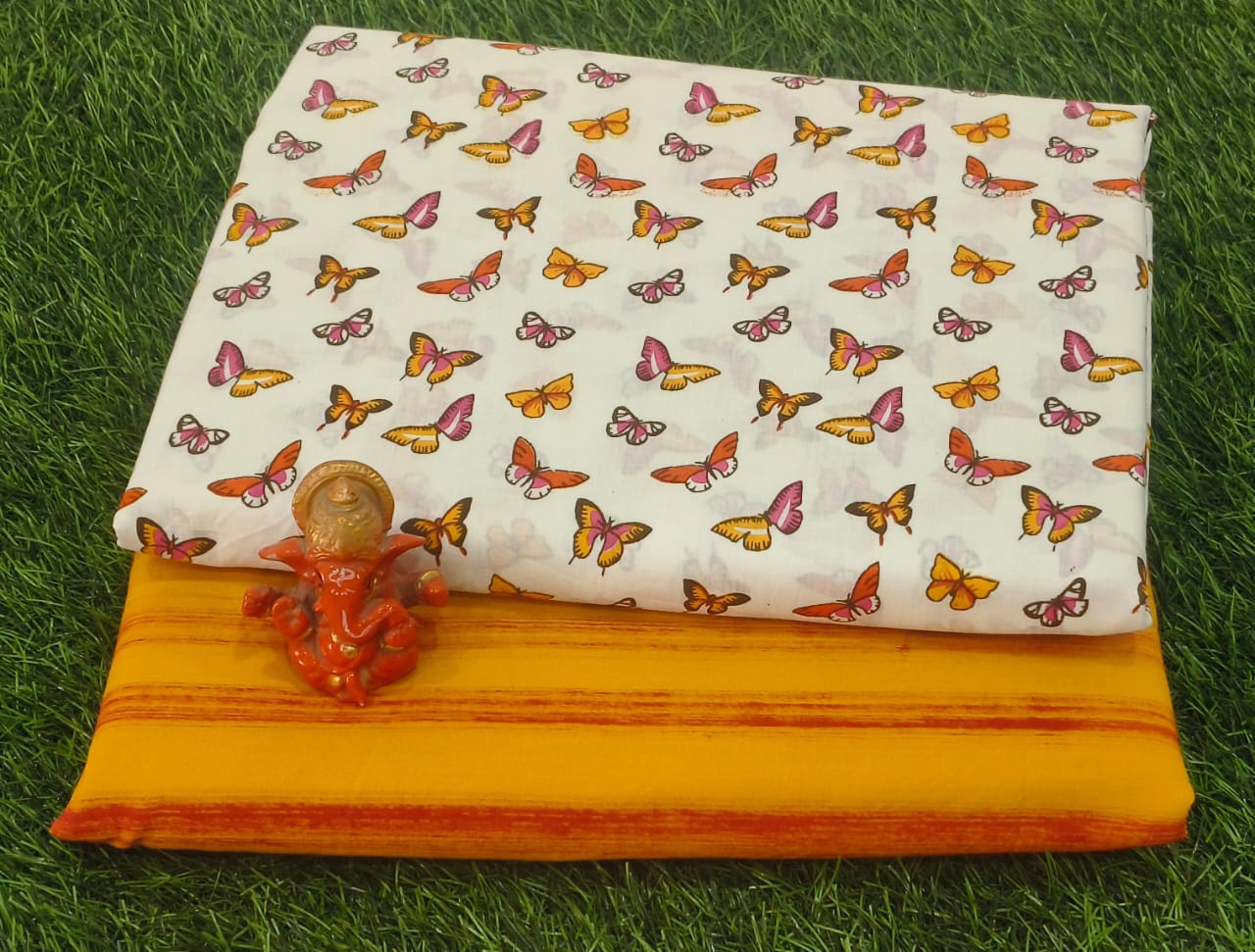 Pure cotton top and bottom set (2.5 mtr top, 2.5 mtr bottom)