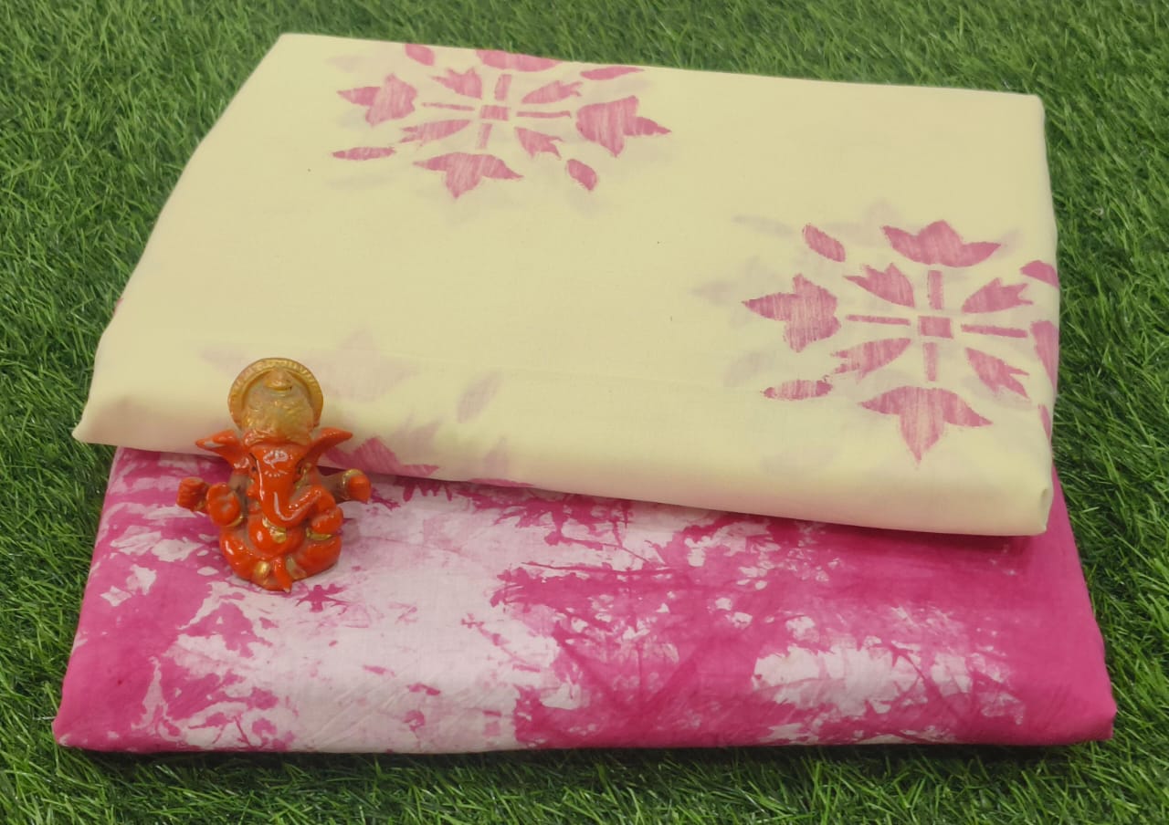 Pure cotton top and bottom set (2.5 mtr top, 2.5 mtr bottom)