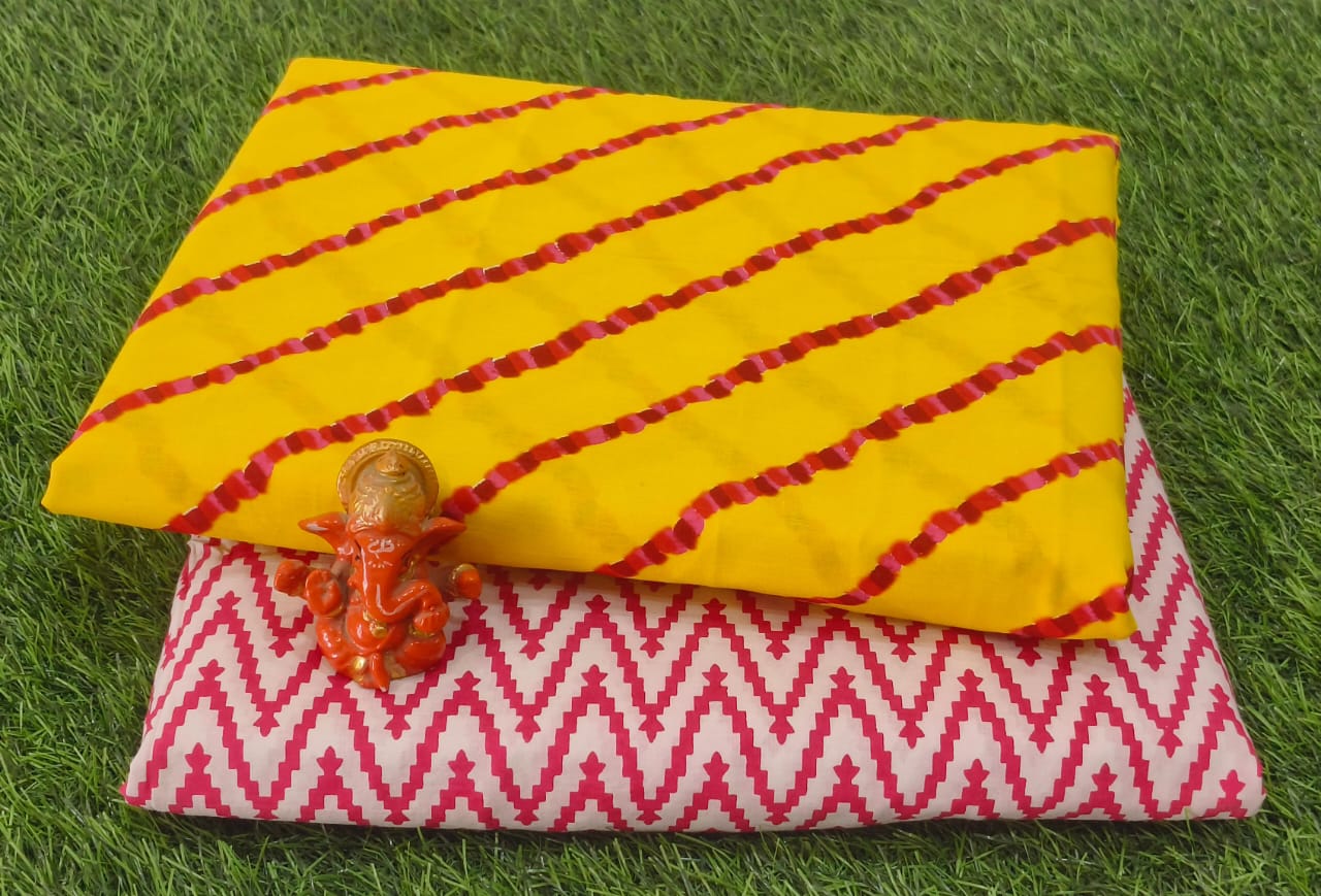 Pure cotton top and bottom set (2.5 mtr top, 2.5 mtr bottom)