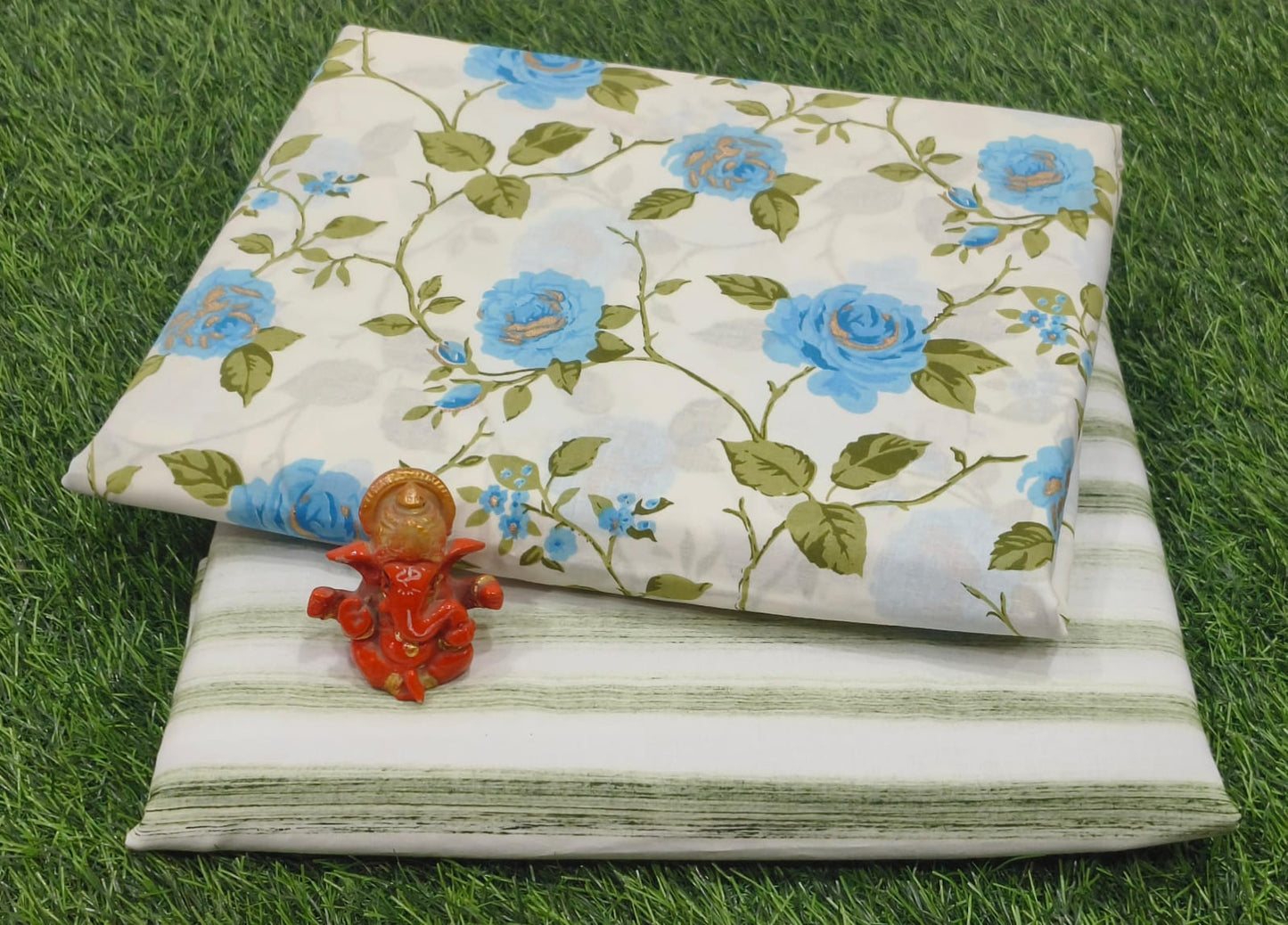 Pure cotton top and bottom set (2.5 mtr top, 2.5 mtr bottom)