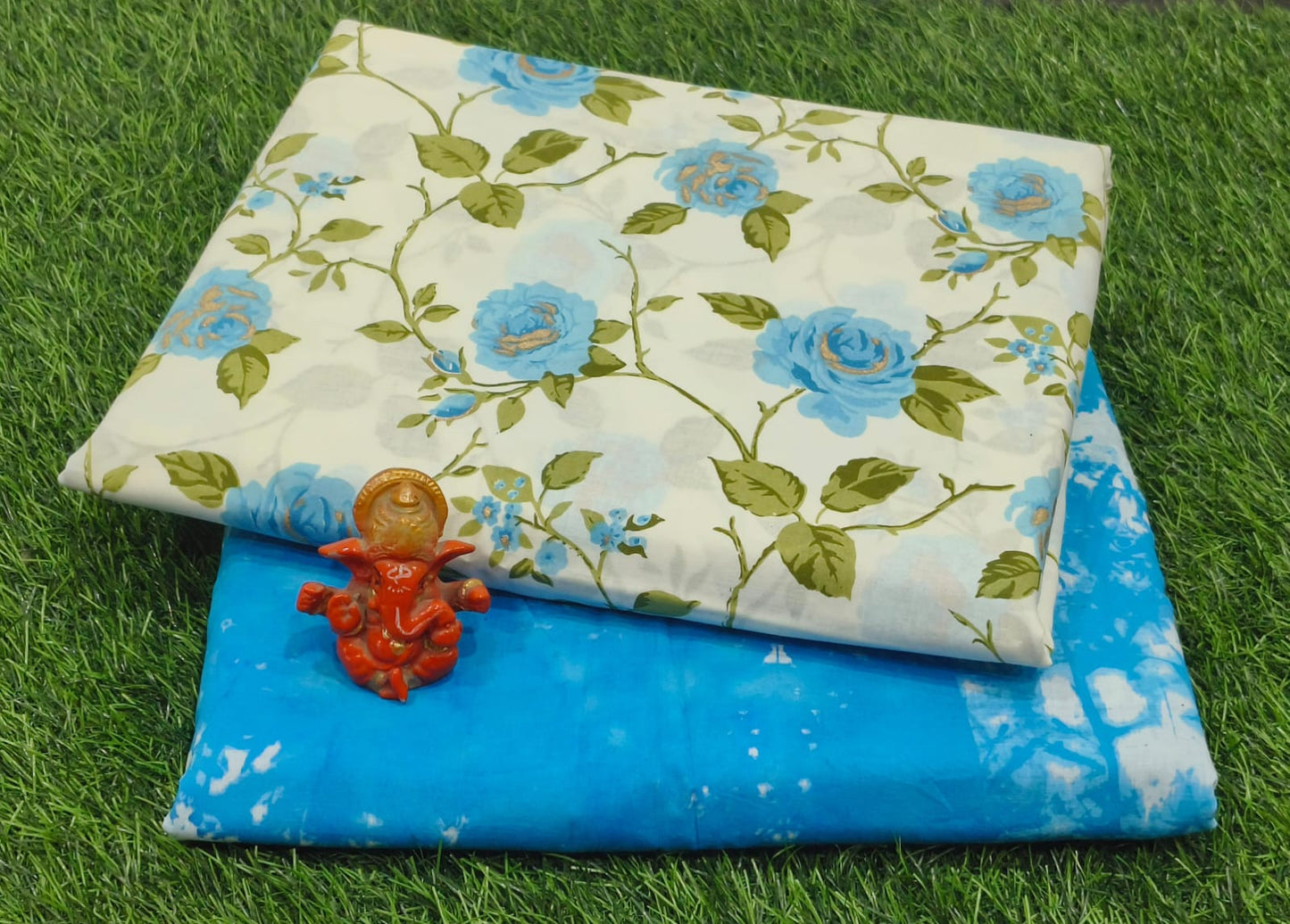 Pure cotton top and bottom set (2.5 mtr top, 2.5 mtr bottom)