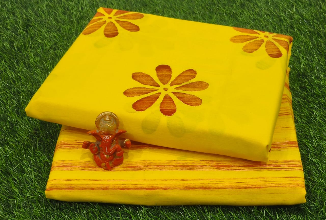 Pure cotton top and bottom set (2.5 mtr top, 2.5 mtr bottom)