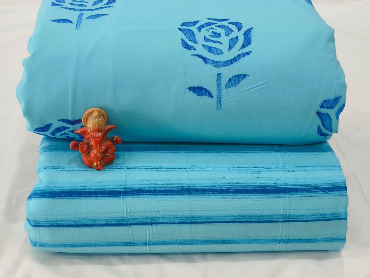 Pure cotton top and bottom set (2.5 mtr top, 2.5 mtr bottom)