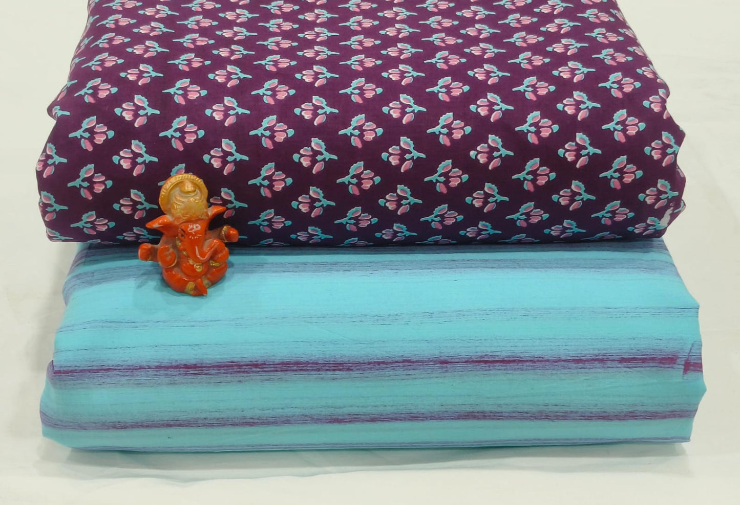 Pure cotton top and bottom set (2.5 mtr top, 2.5 mtr bottom)