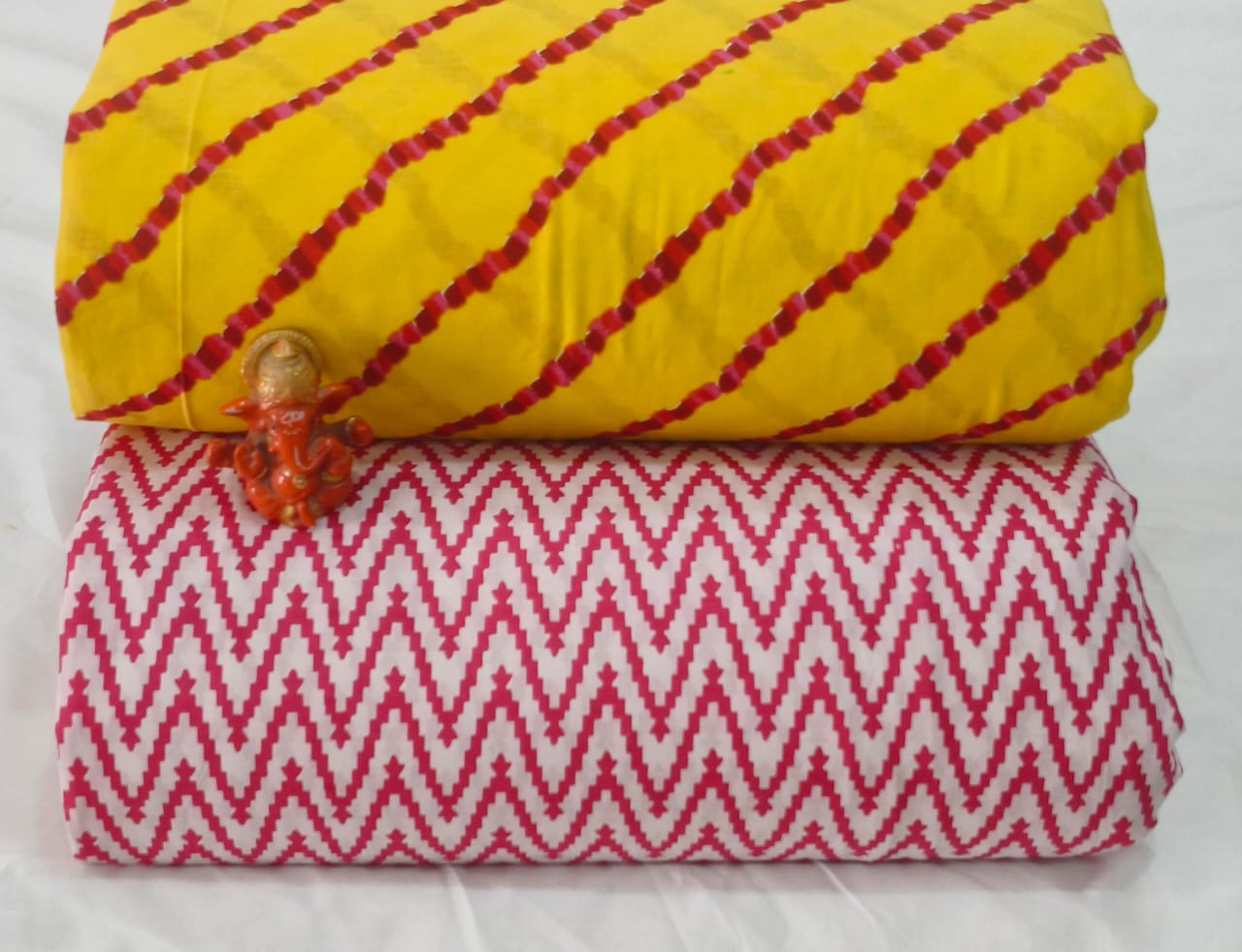 Pure cotton top and bottom set (2.5 mtr top, 2.5 mtr bottom)