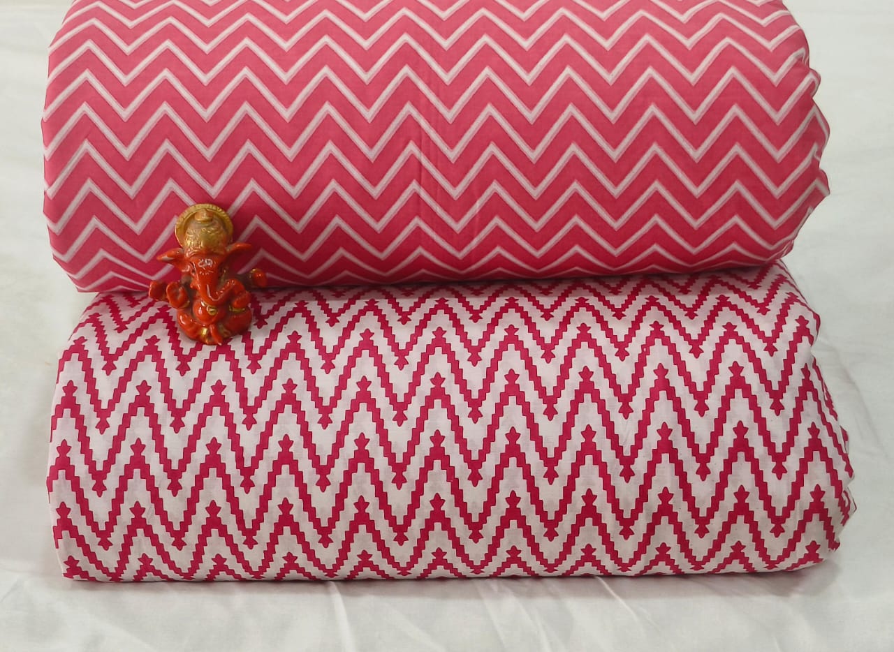 Pure cotton top and bottom set (2.5 mtr top, 2.5 mtr bottom)