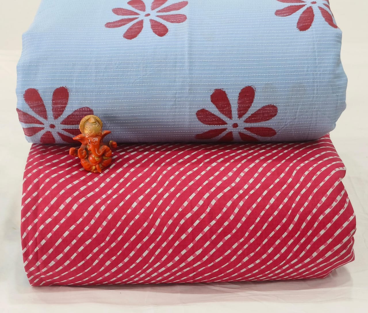 Pure cotton top and bottom set (2.5 mtr top, 2.5 mtr bottom)