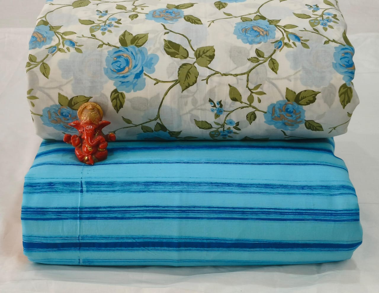 Pure cotton top and bottom set (2.5 mtr top, 2.5 mtr bottom)