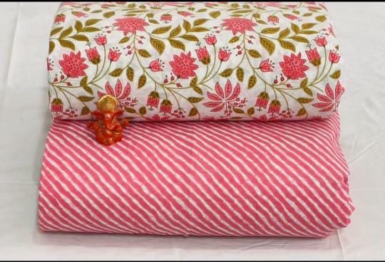Pure cotton top and bottom set (2.5 mtr top, 2.5 mtr bottom)
