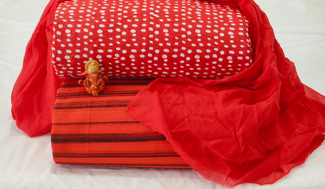 Pure cotton top and bottom with Dupatta