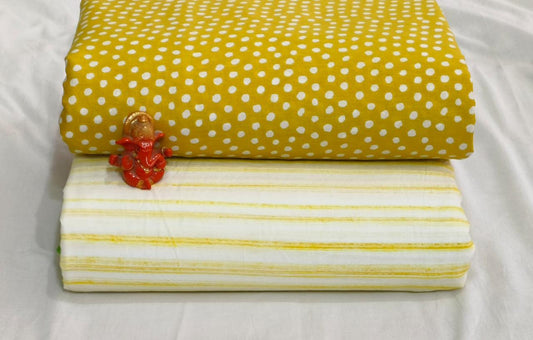 Pure cotton top and bottom set (2.5 mtr top, 2.5 mtr bottom)